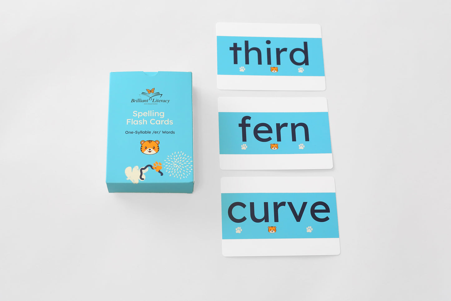 Spelling Flash Cards: One-Syllable /er/ words